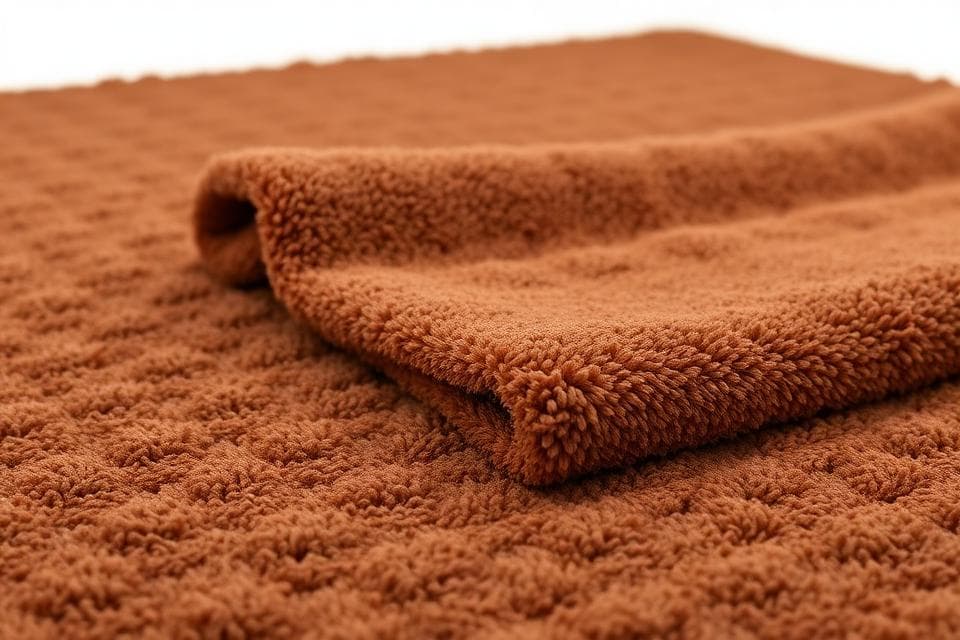 Folded mat showing texture